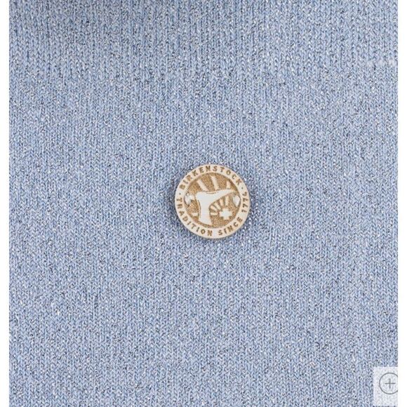 Birkenstock Cotton Sole Bling Skyway Blue Socks - Picture 4 of 4